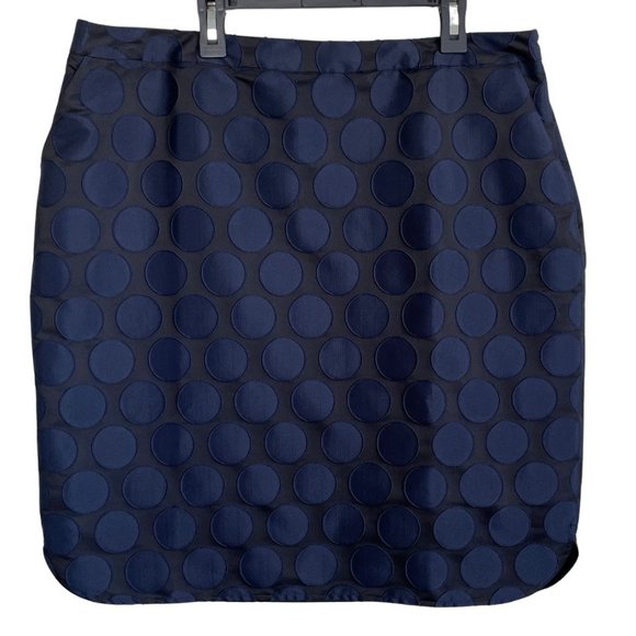 Boden Navy Blue Dot Straight Skirt Women's Size 12 - Picture 1 of 7